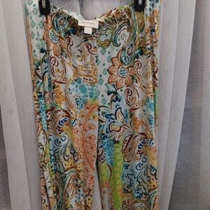 Chico's Multi-Color Paisley Wide-Leg Pants